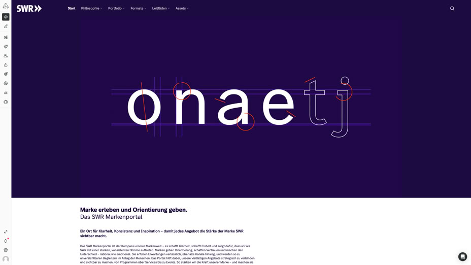 Momentaufnahme des Brandportals des Südwestrundfunks, SWR.